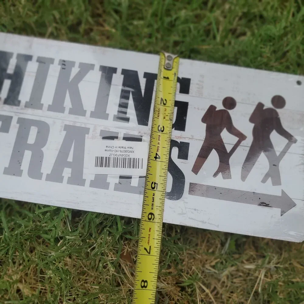 Hiking Trails Sign Funny Novelty Wooden Hanging Sign Street Sign Trailhead...